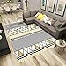 DJHWWD Teppich AntirutschGraugelber Teppich mit geometrischem Streifenmuster, schmutzabweisend und langlebig in Mehreren GrößenTeppich Babygrau 200X300CM