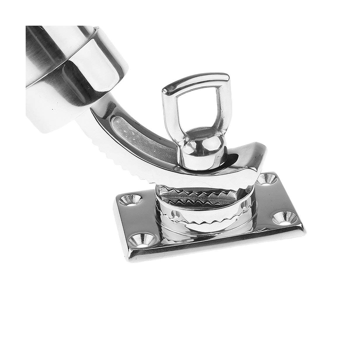 LIVASH Porte-Canne a Peche pour Bateau Porte-Canne a Peche reglable Porte-Canne a Bateau Argent
