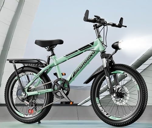 Fiozwea子供用自転車 男女兼用 小学生 中学生 マウンテンバイク 軽量アルミ合金フレーム 調節可能なシート ハンドブレーキ バスケット付き 街乗り 通学 通勤 頑丈 スポーク付き 安全安心 キッズバイク 14/ 16/ 18/ 20インチ (20イン