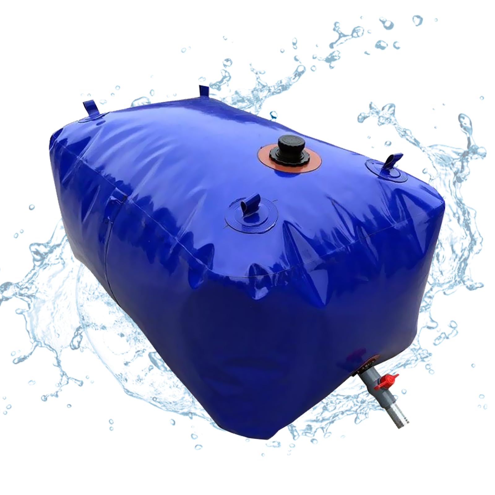 240L Faltbarer Wassertank, Wasserblasen Aufbewahrungsbehälter, Tragbarer Wassertank Große Kapazität Weicher Wasserbeutel für Dürrevorsorge Brandschutz Landwirtschaftliche Bewässerung Notwasser