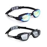Vorshape Swim Goggles 2 Pack Anti Fog Swimming Goggles, No Leaking UV Protection Pool Goggles for Adult Men Women Youth ﻿