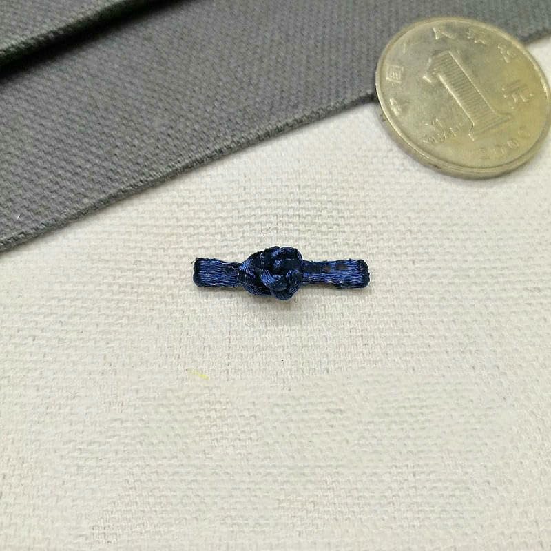 Bottoni cinesi corti colorati da 2 cm, 3 cm, 4 cm, 5 cm, 6 cm, per vestiti da bambola, bottoni Cheongsam fai da te, giallo chiaro, 2 cm, 10 pezzi