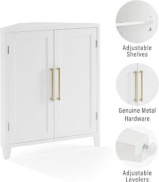 Crosley Furniture Roarke Stackable Corner Pantry Storage Cabinet
