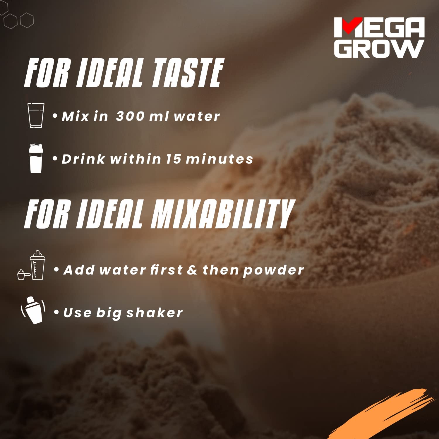 Megagrow Mass Gainer Whey Protein Powder 1Kg – 384.5 Kcal, 22.81g Protein, 9g Carbs | Advanced High-Calorie Weight Gainer for Muscle Growth, Size & Strength | Chocolate Flavour | For Men & Women 3