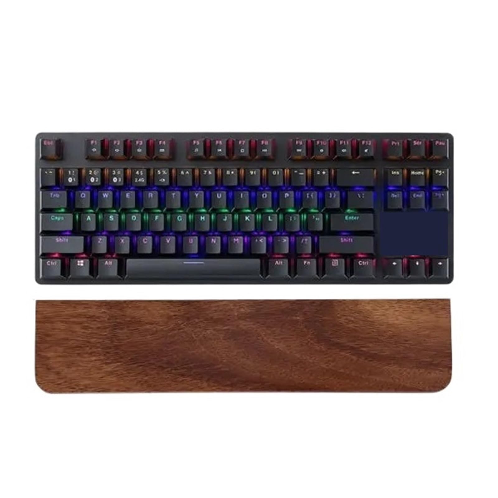 Repose-poignet en bois massif, repose-poignet ergonomique for clavier mécanique, 87/98/104/108 touches, compatible avec plusieurs tailles, personnalisable(36X8CM for 87 keys)