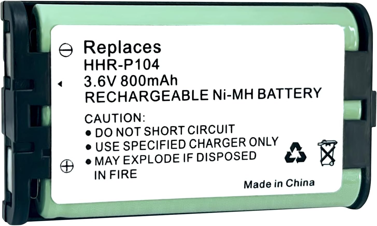 HHR-P104 NI-MH Rechargeable Battery for Panasonic 3.6V 800mAh AAA Battery for Cordless Phones