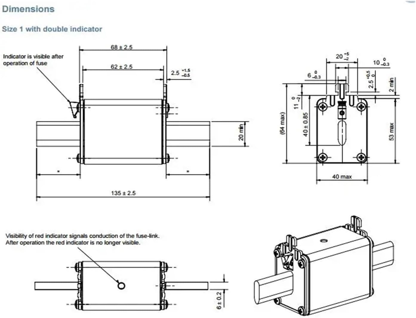 Fuse NH1GG50V200 Fuse Link Fuse 690v Semiconductor Components