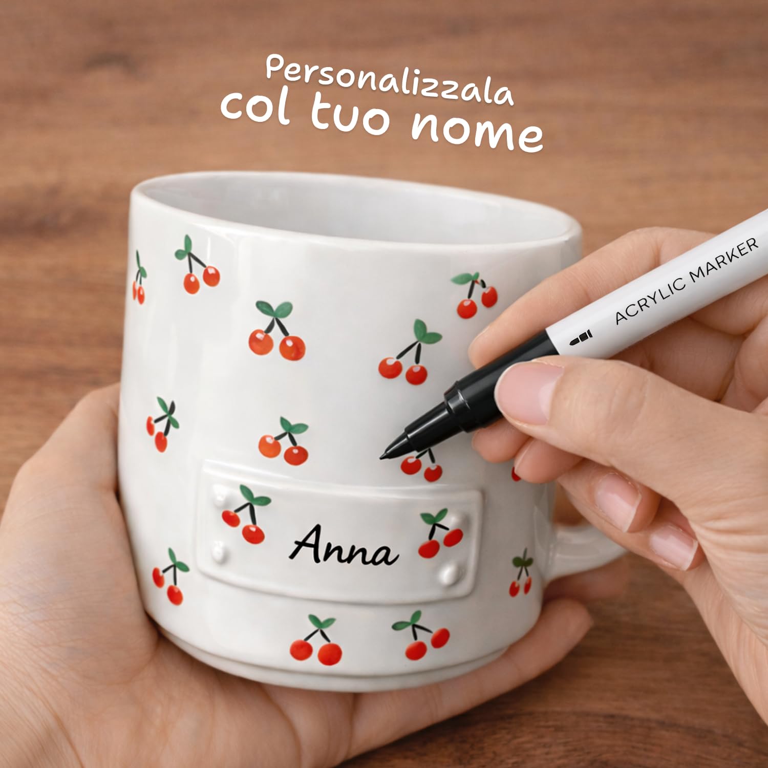 Festicy Set per Dipingere Tazze in Ceramica I 2 Tazze da 200 ml con 12 Colori, 8 Pennarelli e 4 Pennelli I Kit Creativo Adulti e Bambina I Idee Regalo Fai da Te I Hobby Creativi per Casa
