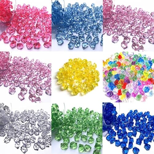 150pcs Acrylic Ice Rocks for CRYSTALs Gems, Bulk Fake for CRYSTALs,Acrylic for CRYSTAL Gem Stone Ice Rocks, for Radiant Vase Plant Decoration,Wedding Decoration,Table Scatter Party(Grass Green)