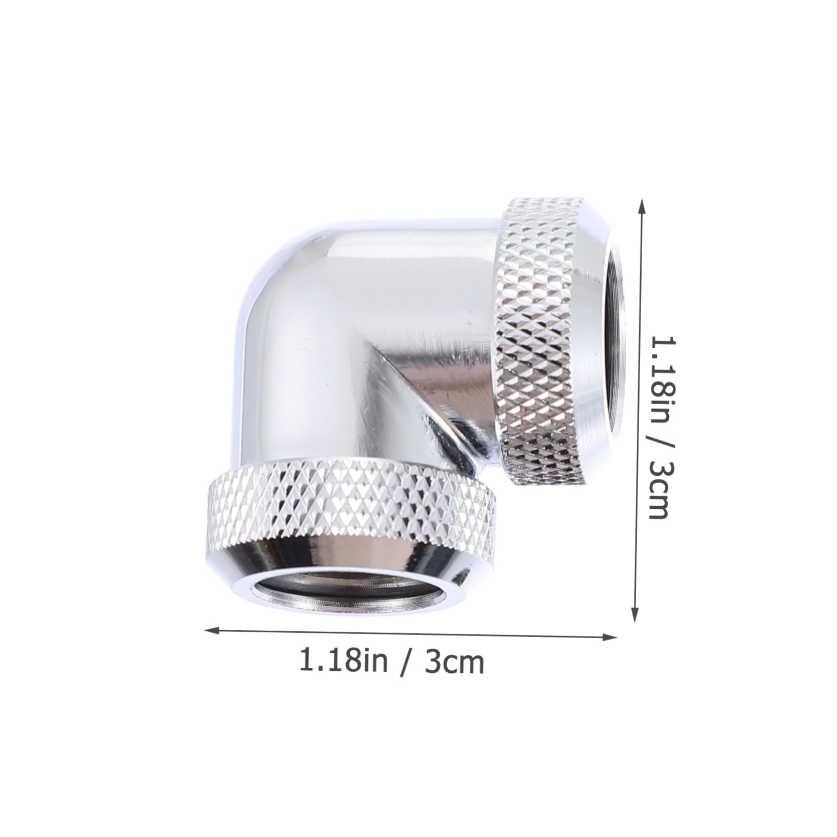 Balacoo 2 Pcs 14mm Brass Angle Connector for Water Cooler Pc 90 Degree Elbow Fitting Leakproof Gasket