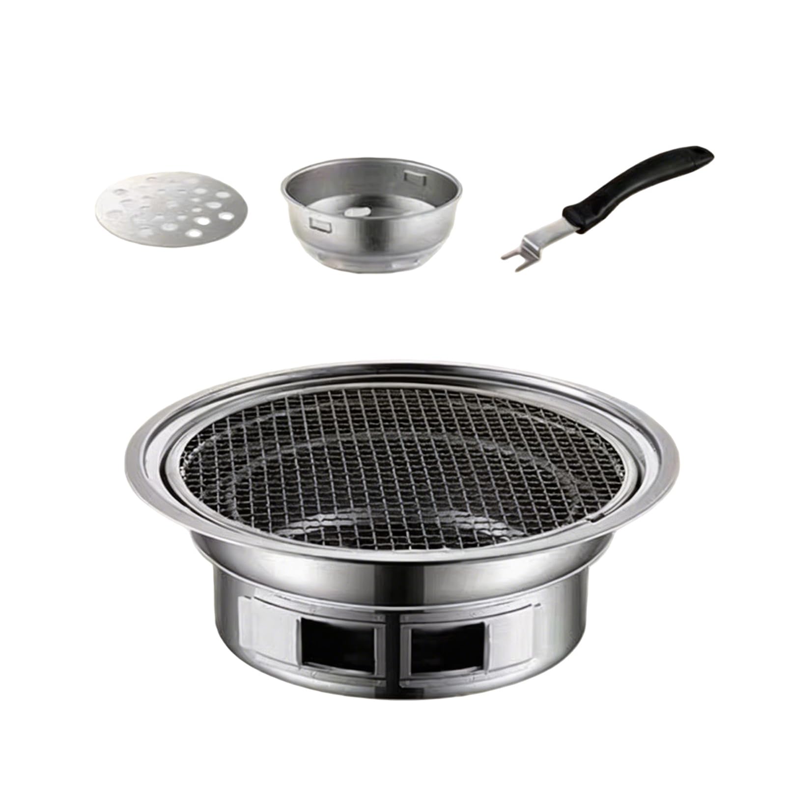 Geavonyg Multicolor Portable Camping Grill Stove With Nonstick Coating Outdoor & Indoor Barbecue Stove Cooker For Effortless Cleaning Bbq Picnics Table Round Grill