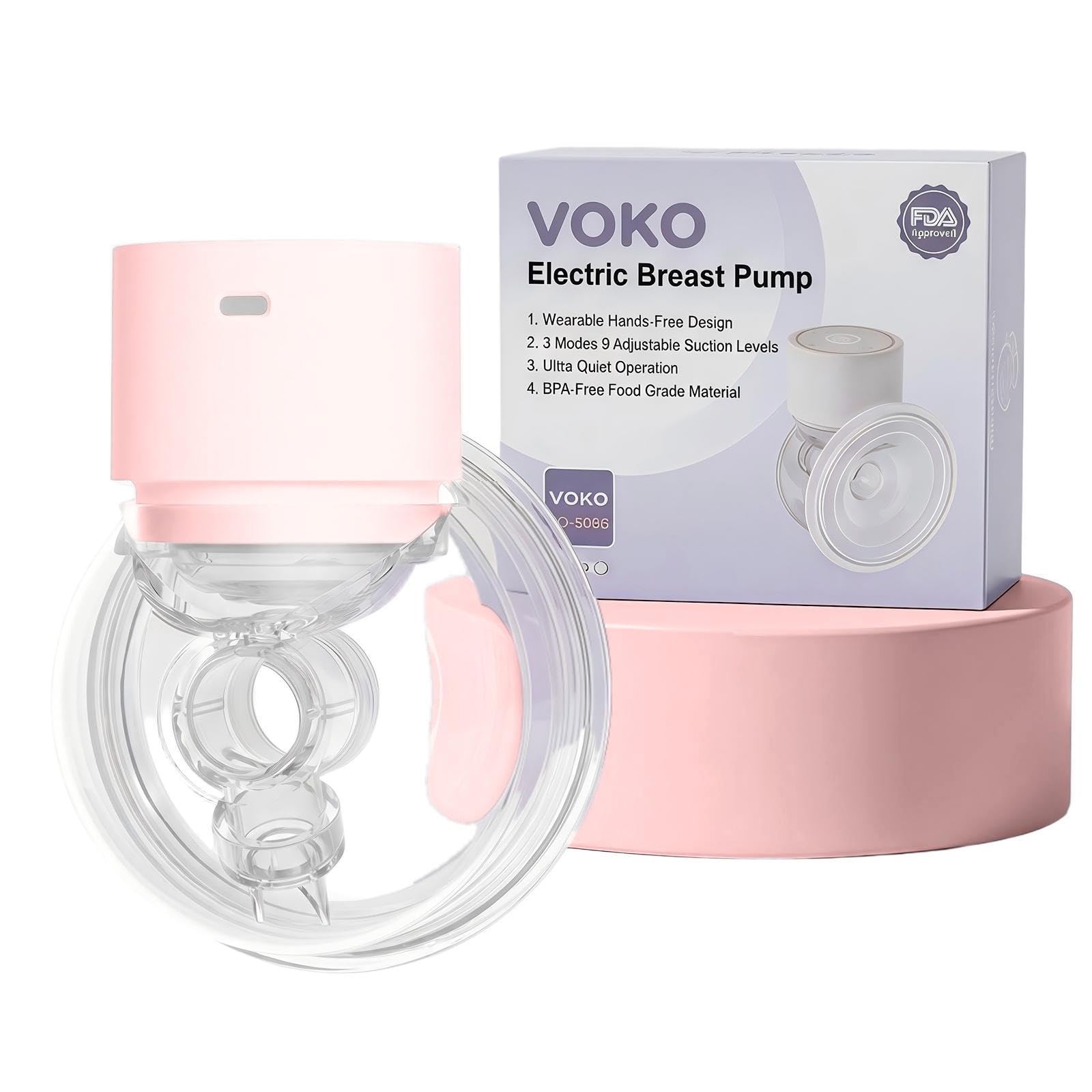 Sacaleches Eléctrico Manos Libres con 3 Modos y 9 Niveles de Succión,Menos Ruido con Bridas de 17/19/21 mm a Prueba de Fugas Extractor de Leche Inalámbrico Sin BPA (pink, 17mm)