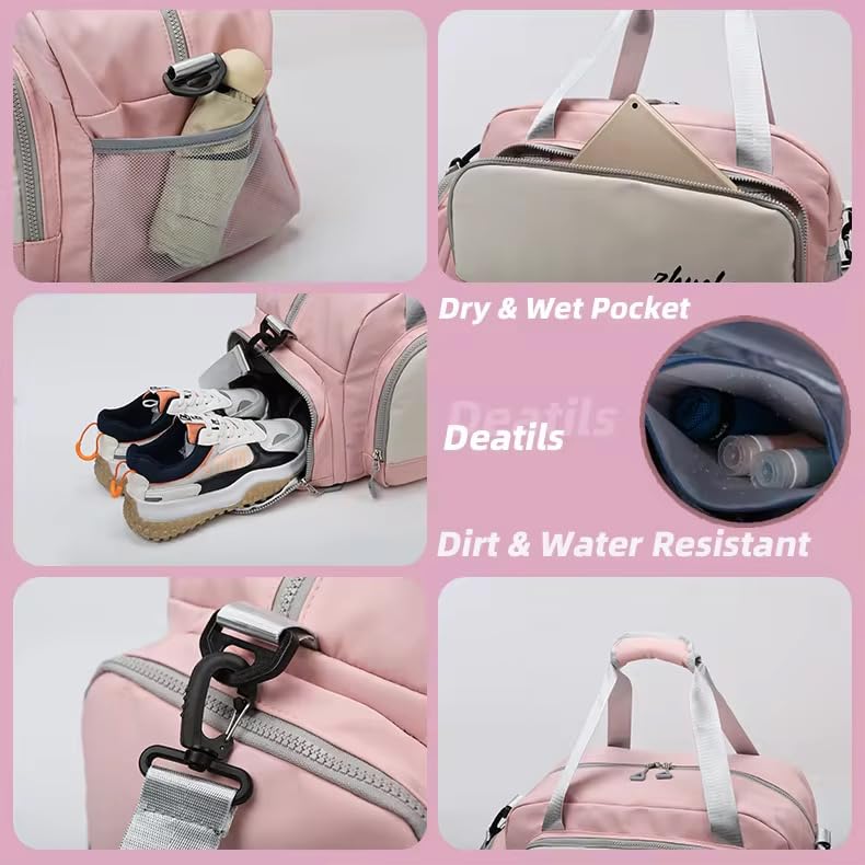 Image of LIGHTNIING HAMMERZ Polyester Multi Purpose 3 in 1 Travel Duffle Bag and Backpack Lightweight Waterproof Carry Luggage Bag with Shoe Compartment (Pista Green)