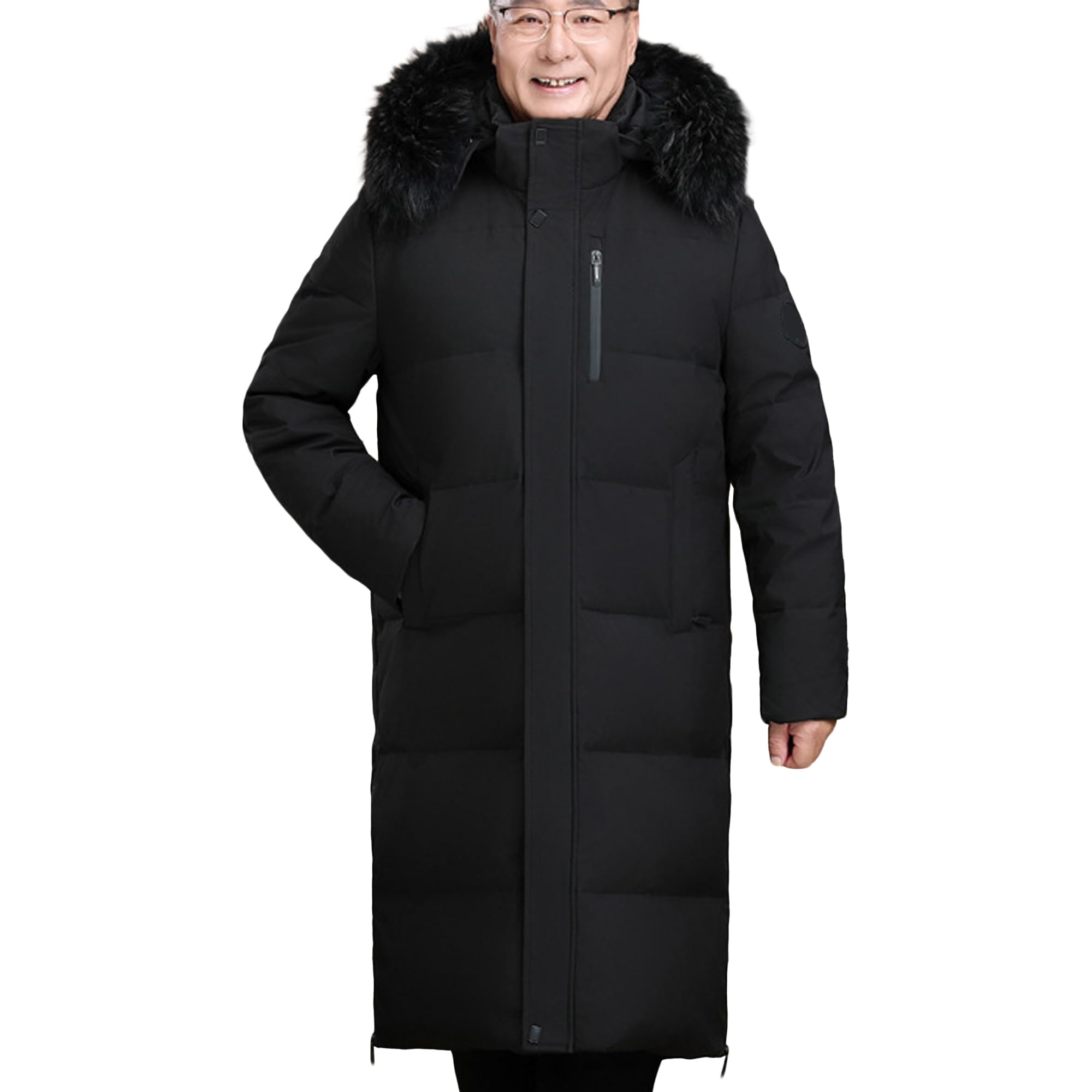Chaqueta de invierno acolchada para hombre: abrigo largo impermeable que combate el frío extremo 8