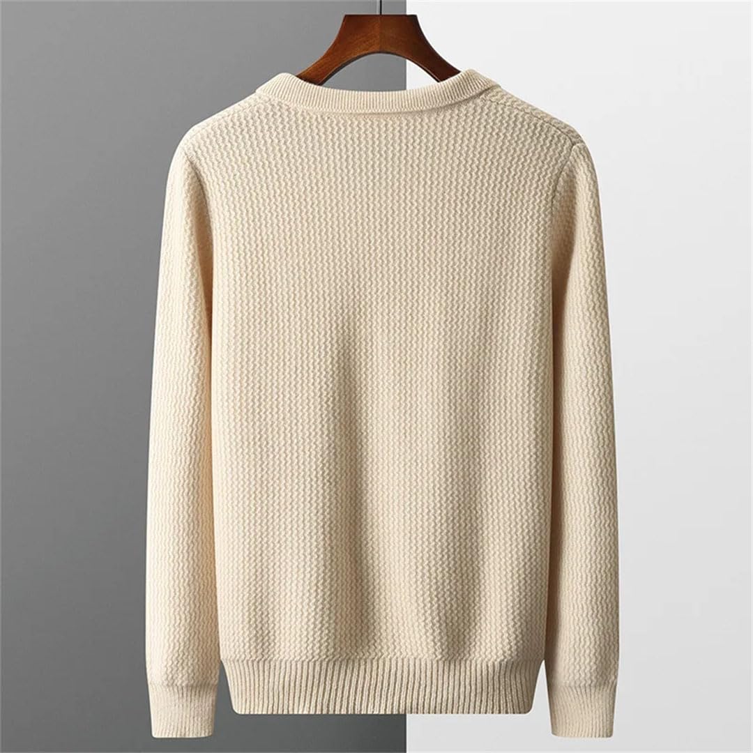 Vogrtcc Maglia da Uomo in Maglione di Cashmere Pullover Grande Camicia Lavorata A Maglia