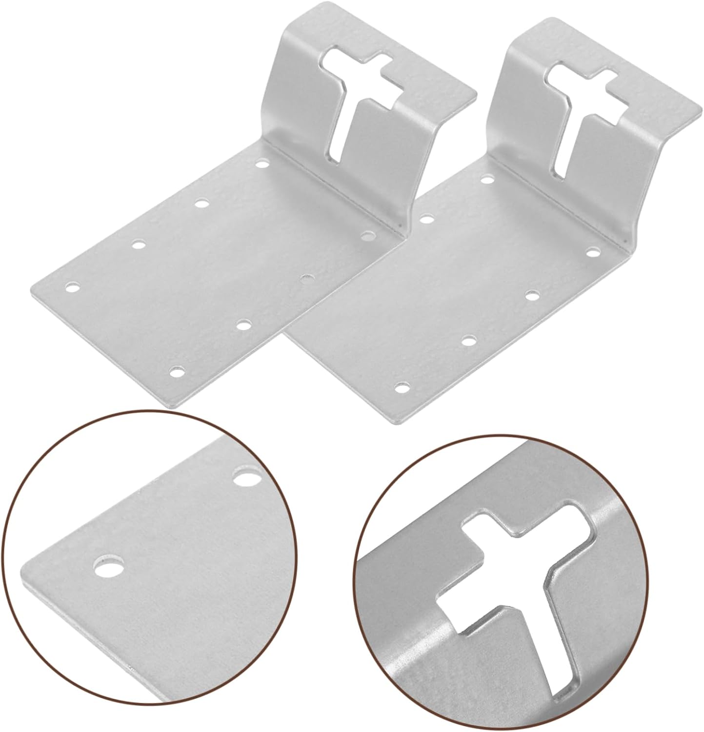6Pcs Post Stabilizer Bracket Weather Resistant Fence Support for Posts for Fencing Projects Birdhouses and Mailboxes Durable Finish