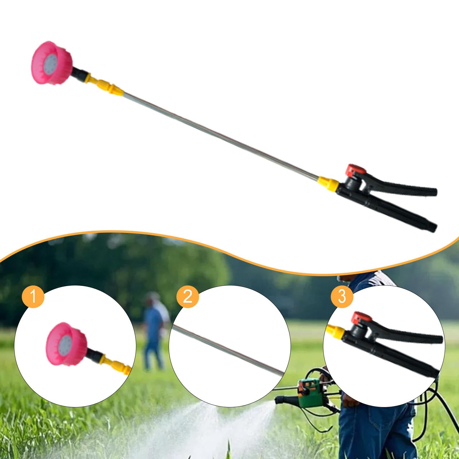 Lance de Pulvérisation Tige Rétractable pour Jardin D'Arrosage Rallonge de Nettoyage en Acier Inoxydable Adapté Au Jardinage et Au L, Buse à 8 Trous