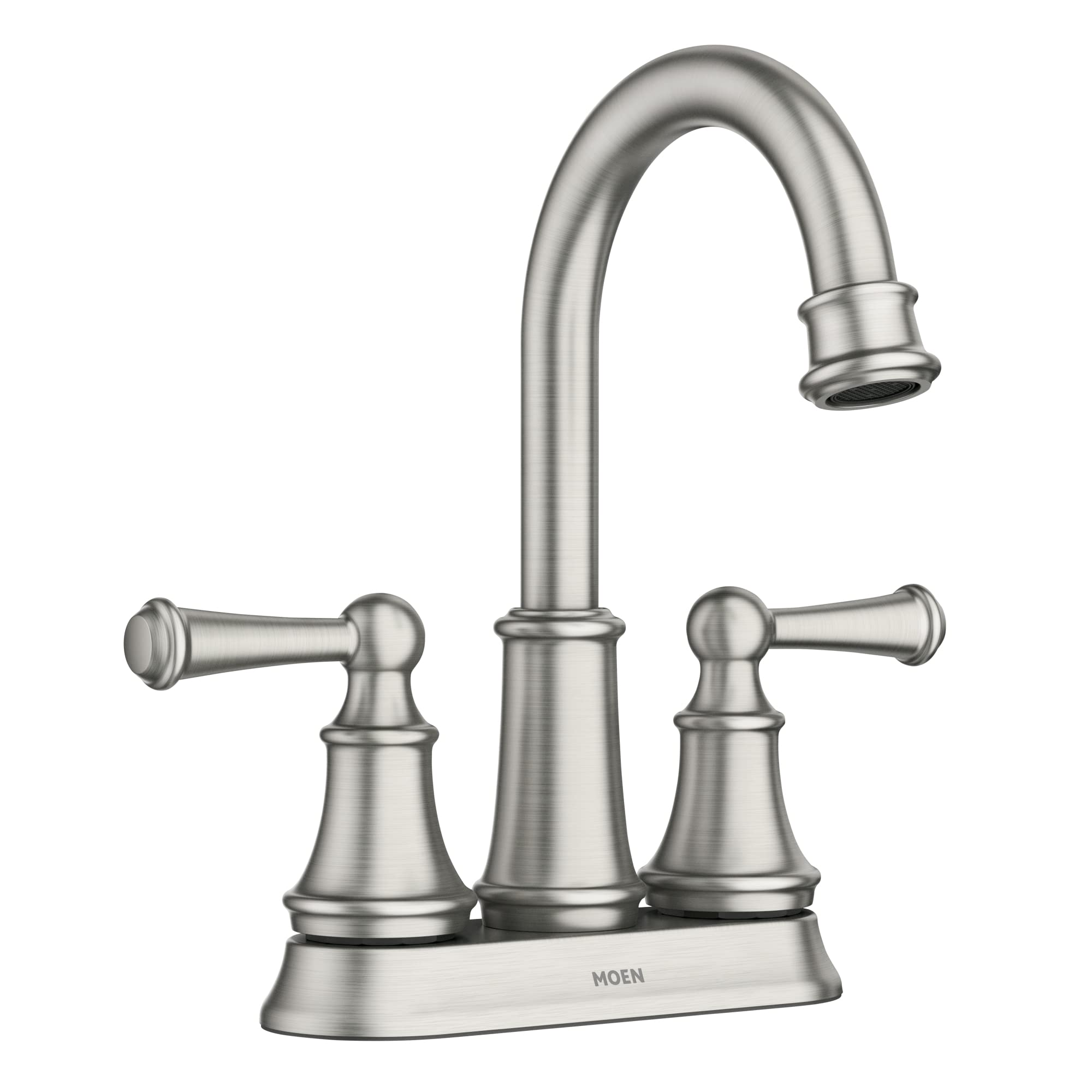 Moen Brecklyn Spot Resist Brushed Nickel Two Handle Centerset Lavatory ...