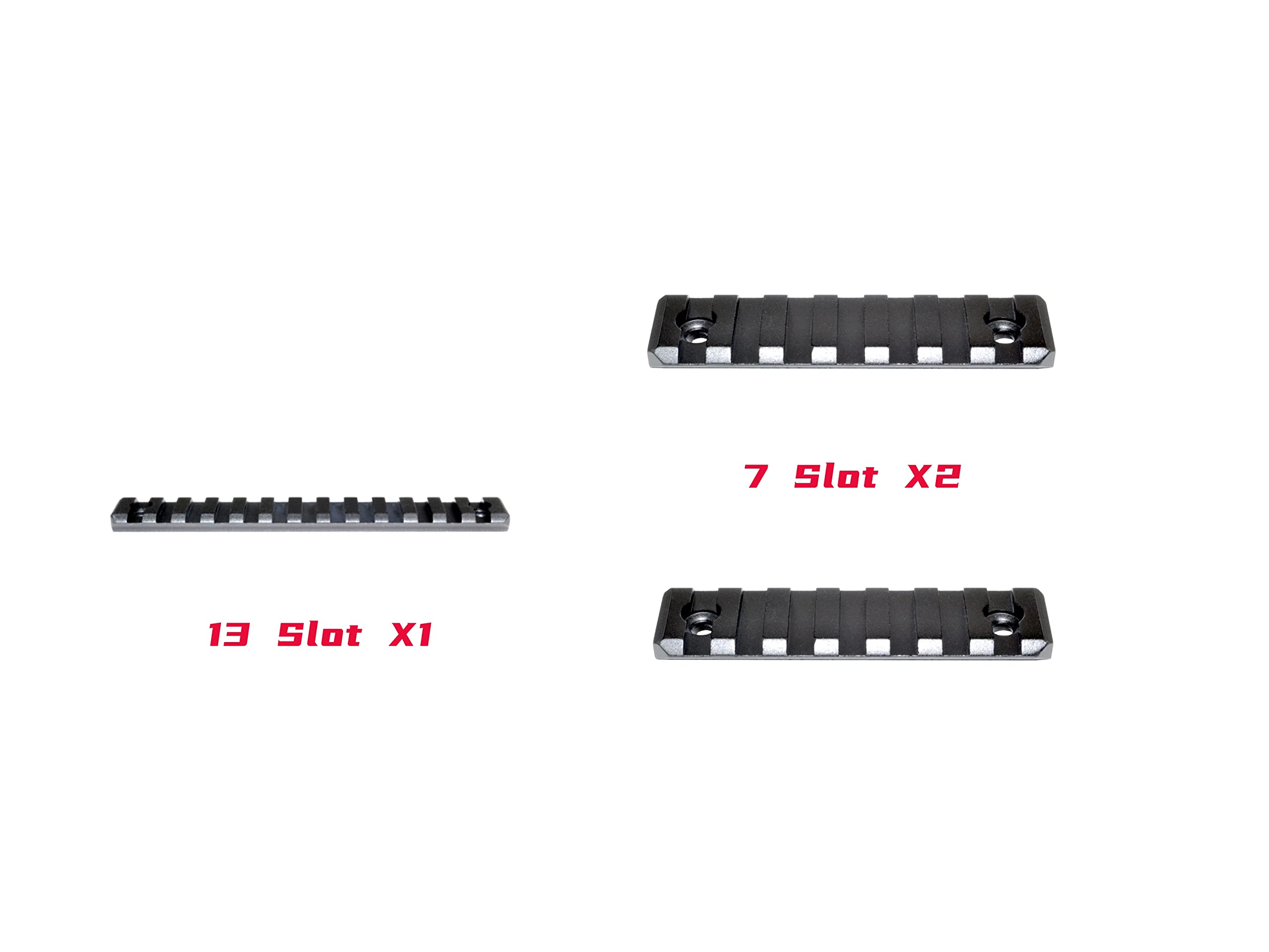 1pc 13 Slot + 2pc 7 Slot MLK Style Pica tinny R ail Section