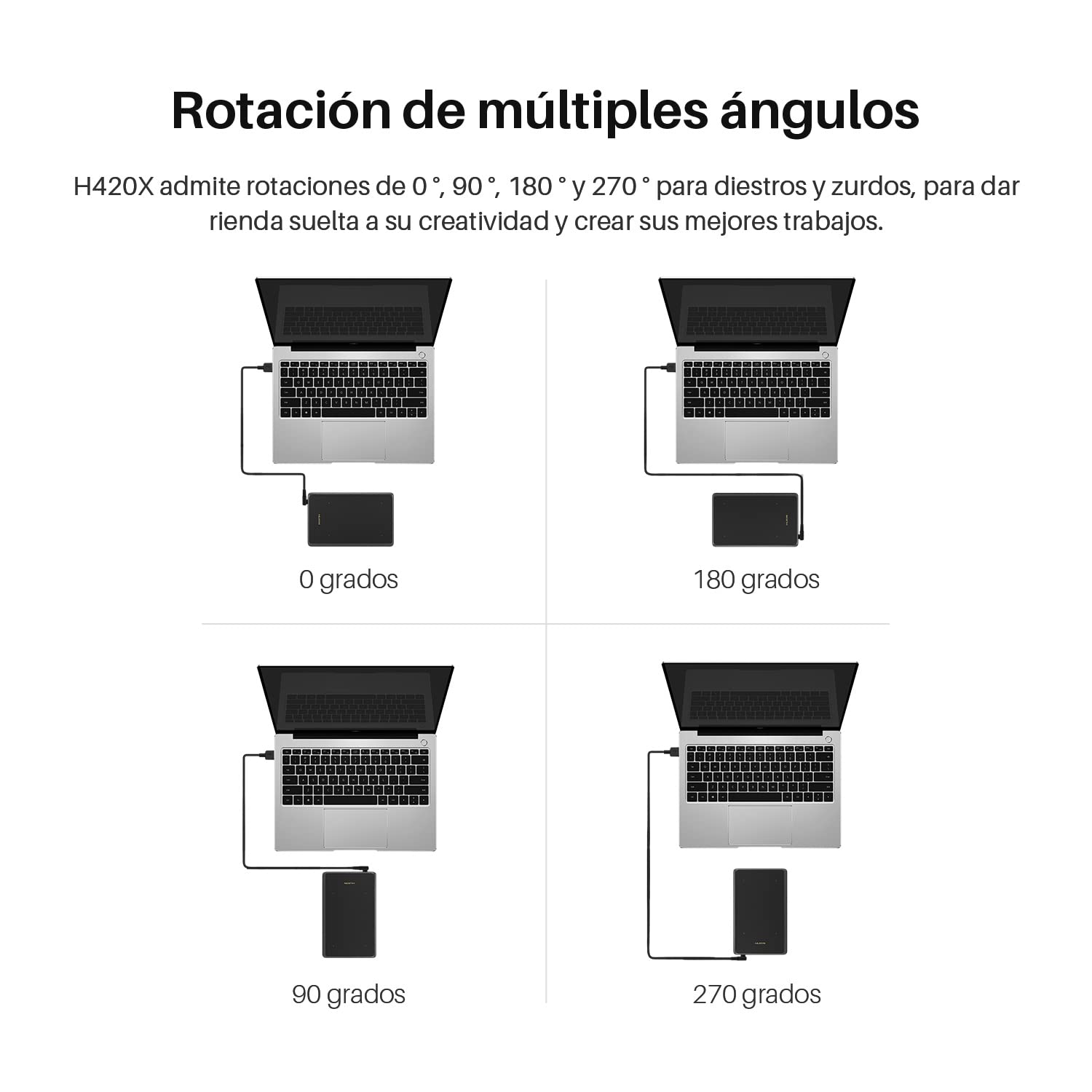 HUION Inspiroy H420X OSU Tabletas Gráficas, Lápiz óptico sin Batería de 8192 Niveles,Tableta de Dibujo de 4.17x2.6 Pulgadas Compatible con Windows/Mac/Android para Enseñanza en Línea