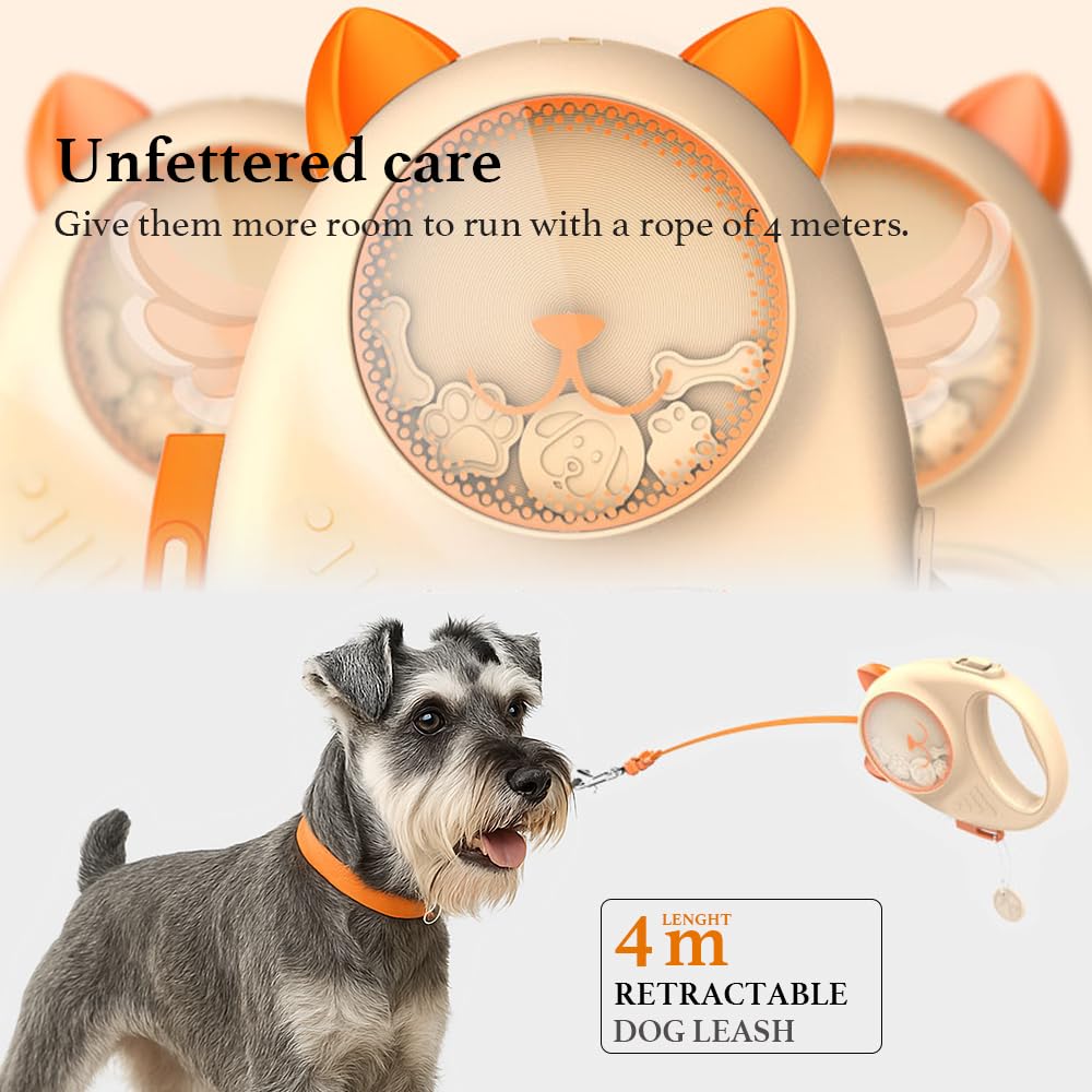 Retractable Dog Leash, Orange, 13 ft / 4 m - Image 4