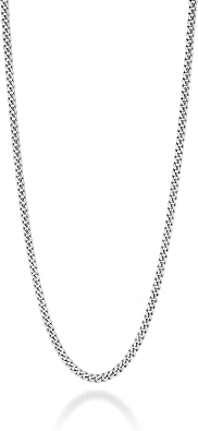 Miabella Italian Thick 925 Sterling Silver Cuban Link Chain Men Necklace