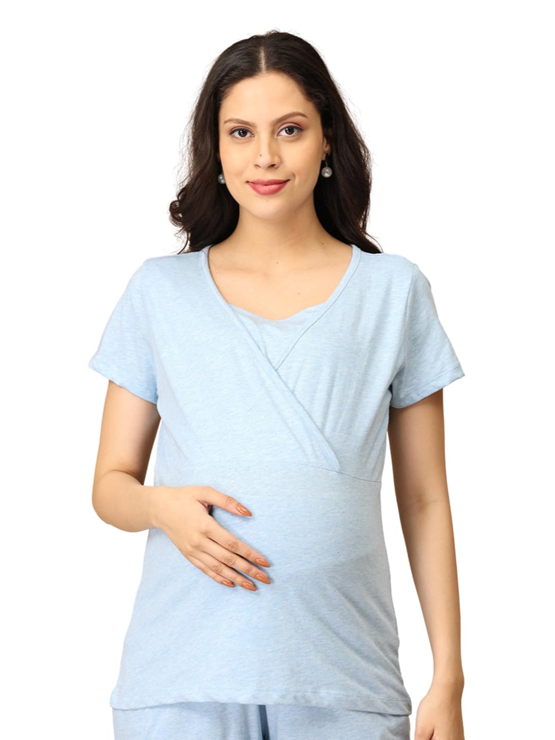 Maternity and Nursing Top | Criss Cross Nursing Access | Pre and Post Pregnancy Dress | Comfortable-image-3