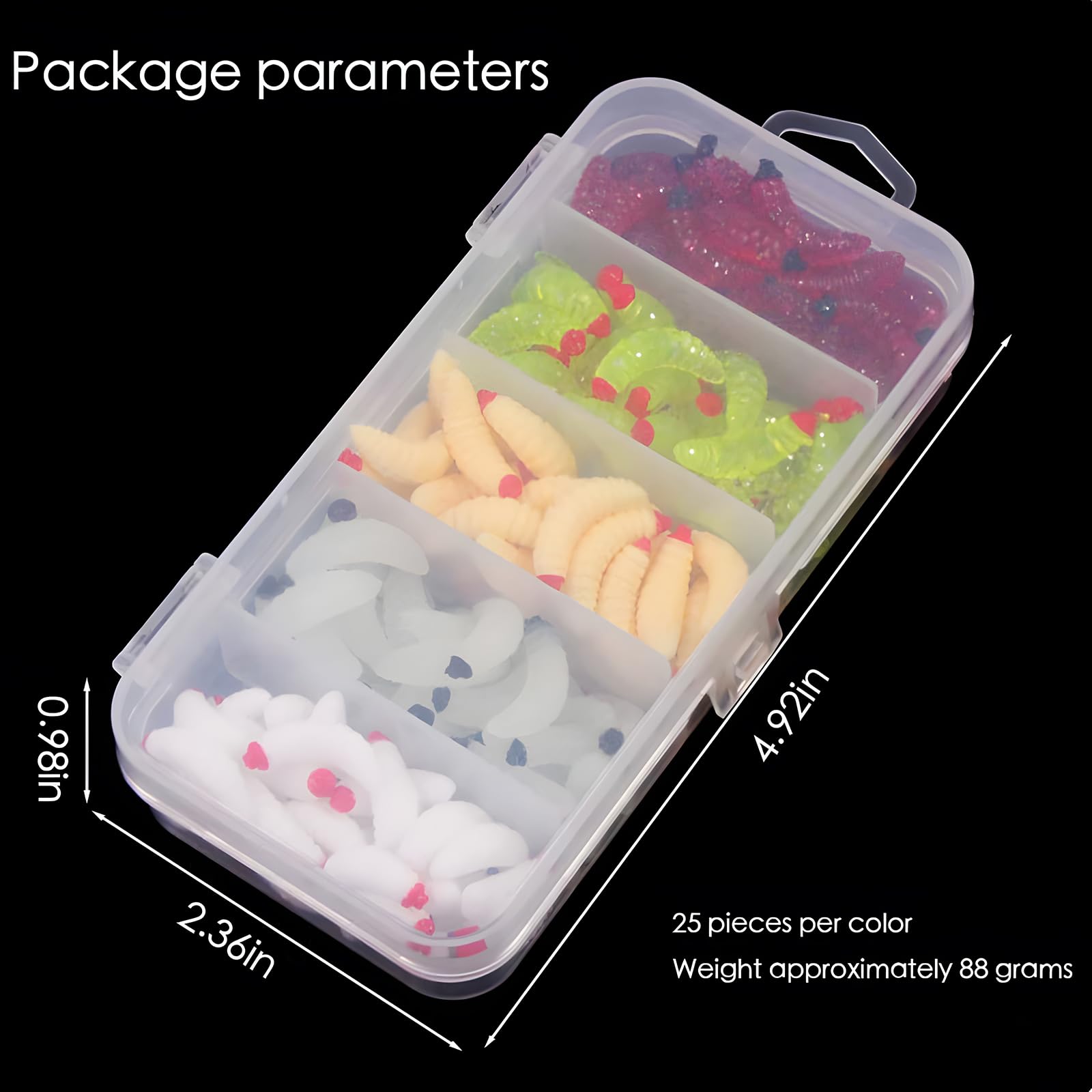 20pcs Soft Worms For Fishing Glow TPR Material Sea Fishing