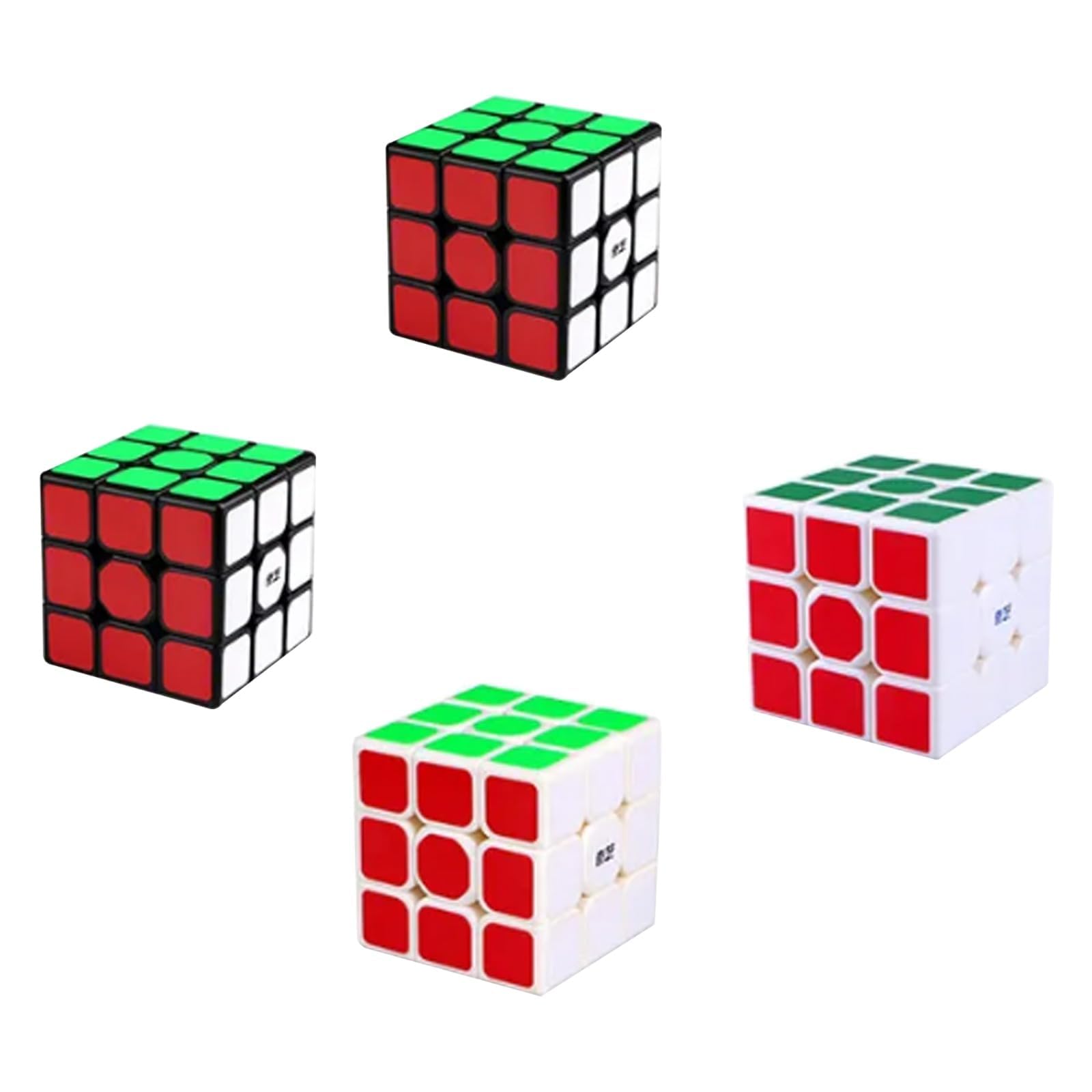 PEBBLE HUG Speed Cube Twist Brain Teaser Toy, Fun Magical Puzzle Game, Anti-Stick Design, Compact, Random Colour Will Be Sent, Creative Educational Gift Kid/Adult, (4PCS)