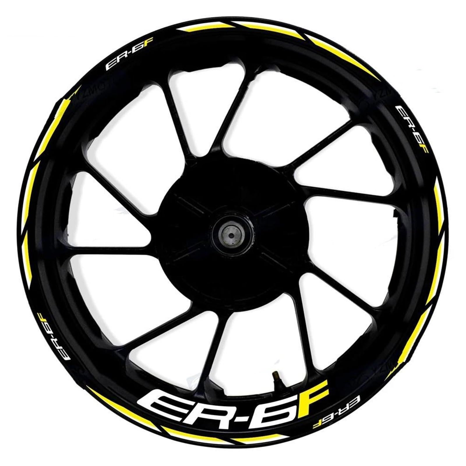 Motorcycle 17 Inch Front and Rear Wheel Hub Decal Modified for Kawasaki ER-6F ER6F ER 6F Rim Stickers(Color21)