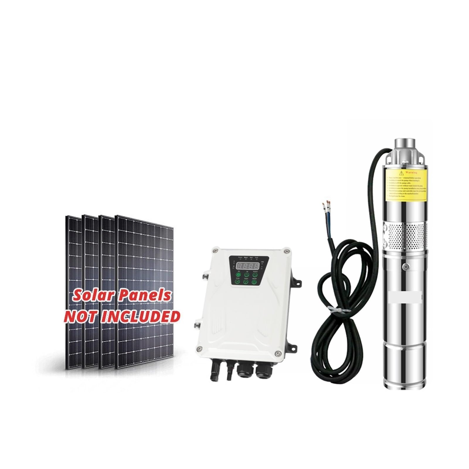 Fontana Solare da Giardino Esterno, DC Solar Sommergibile Tubo Profondo Pompa Acqua Kit MPPT Regolatore Fai Da Te Mini Pannello Solare