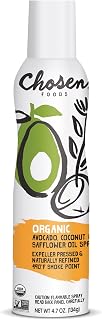 Chosen Foods Chosen Blend Oil Spray 4.7 oz., Non-GMO, 490° F Smoke Point, Propellant-Free, Air Pressure Only for High-Heat Cooking, Baking and Frying