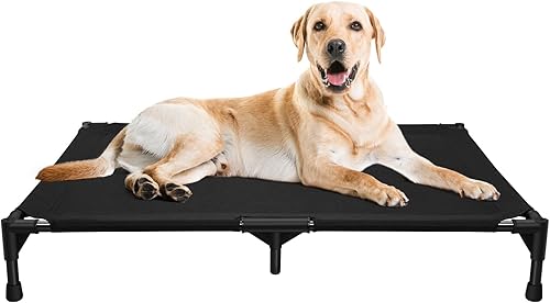 Miniatura 8 de Love&go Cama Elevada para Perros con Marco de Metal, Catre Elevado Refrescante para Mascotas para Perros y Gatos (Pequeño-18.5x18.5x5.5 pulgadas, S