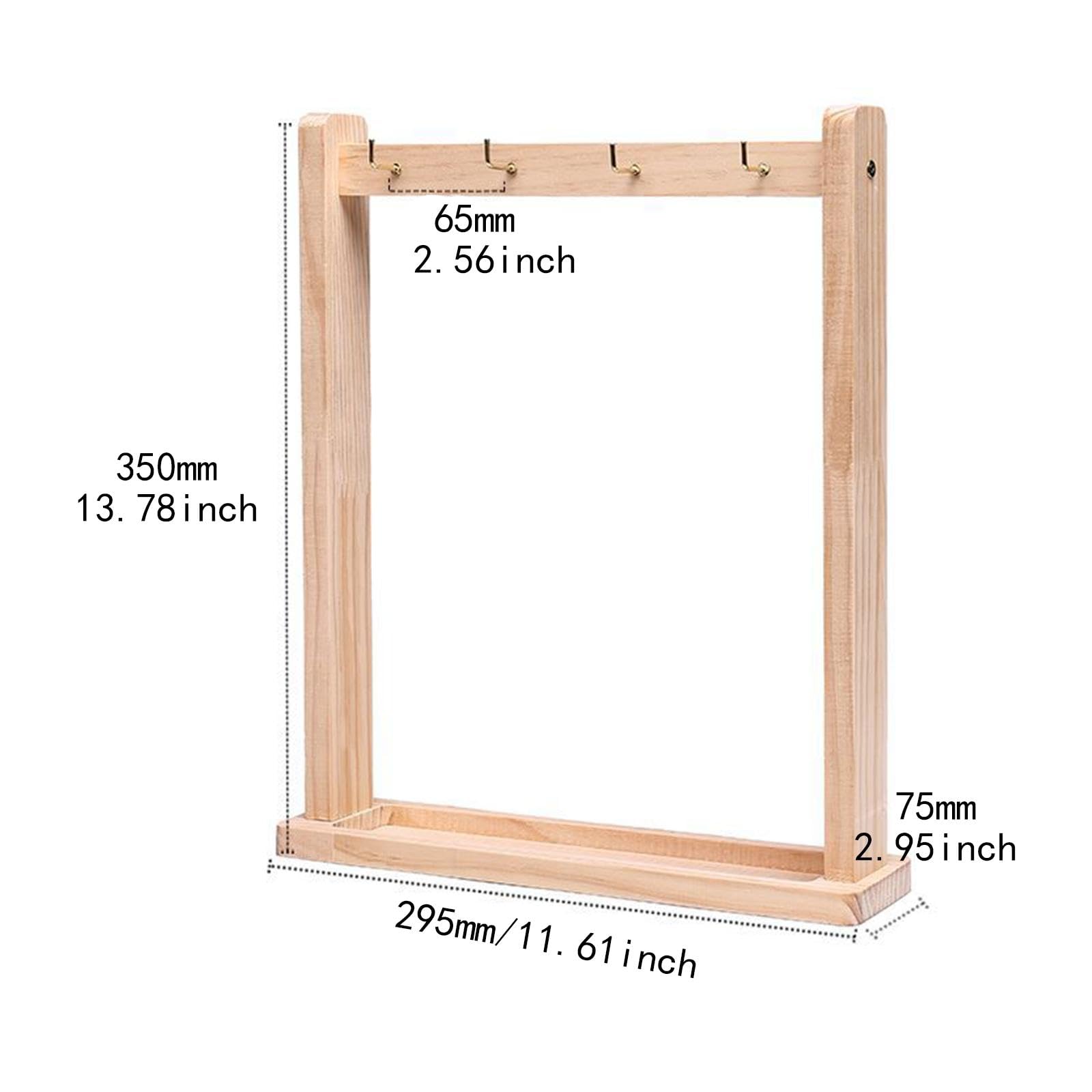 Supporto per carillon, supporto per gong, stabile, multifunzionale, porta carillon in legno, per orecchini, collane, bracciali, sala da tè