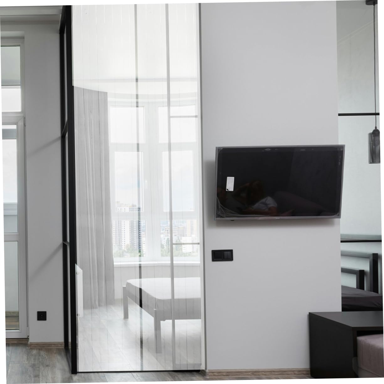 Plastic Door Strip Curtain Partition for Air Conditioning Oil Isolation Easy Installation Thick Wide High for Supermarkets and Commercial Use