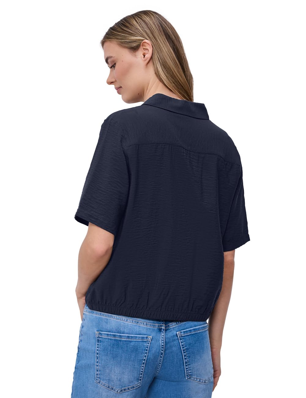 Street One Kurzarm Bluse mit Elastiksaum