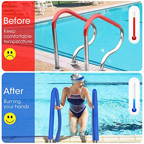 2Pcs Pool Handrail Cover With Zipper, Swimming Pool Hand Railing Covers Anti-Slip Anti-Scald Safety Ladder Rail Grip Sleeve 4Ft #TOP3