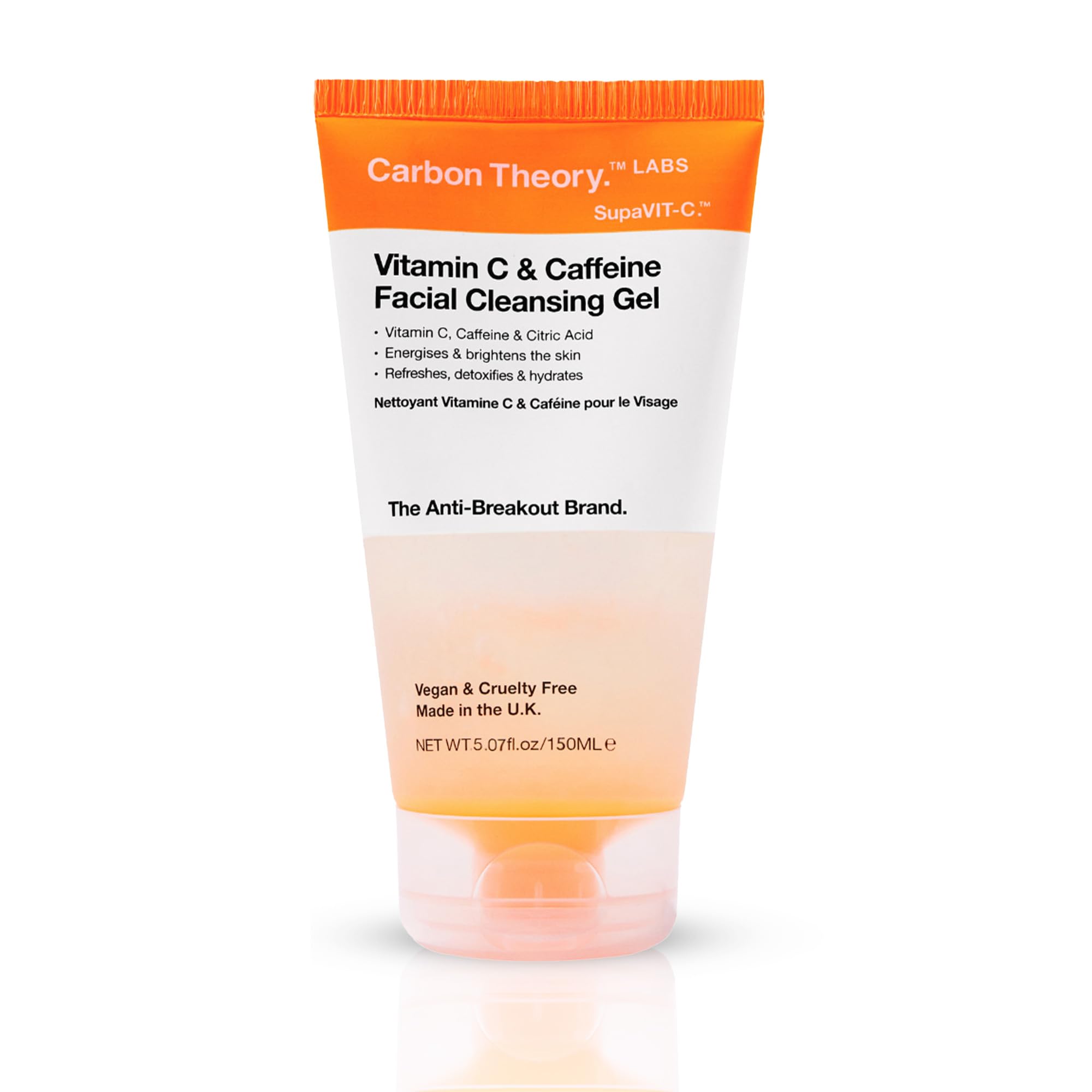 Carbon Theory Gel Detergente Viso Alla Vitamina C E Caffeina Per Pelli Stanche E Spente, Aiuta A Ridurre L'iperpigmentazione, Energizza, Illumina La Pelle E Rimuove Delicatamente Le Impurità 150 Ml-image