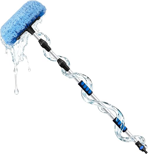 ARTIPOLY 47-55” Car Cleaning Kit, 3 IN1 Car Wash Kit with 180°Rotating Car Wash Mop, 2 Microfiber Cleaning Head, Windshield...