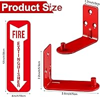 Vista 2 de Oudain 8 juegos de soporte para extintor de incendios para extintor de incendios de 5 a 20 libras, soporte universal de pared con tornillos, juntas