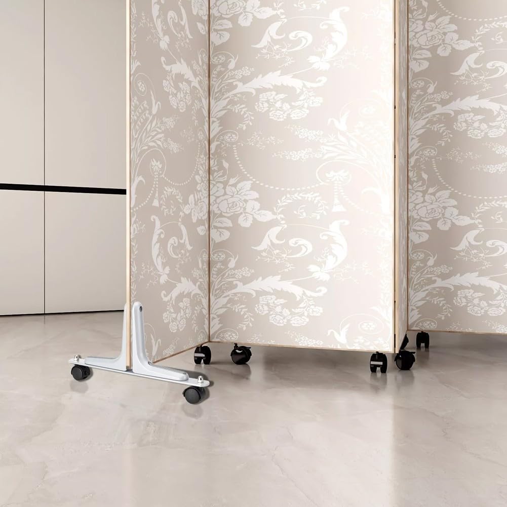 2Pcs Privacy Screen stand Piedi Titolare In Lega di Alluminio Schermi Privacy Divisore Partizione Ruota Mobile Per Hotel Home Office