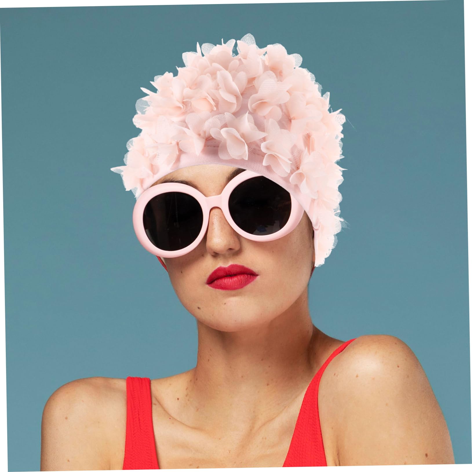 ABOOFAN 2pièces Bonnet De Bain pour Femme Cheveux Longs Lot de Bonnets De Piscine Été Facile à Enfiler Retirer