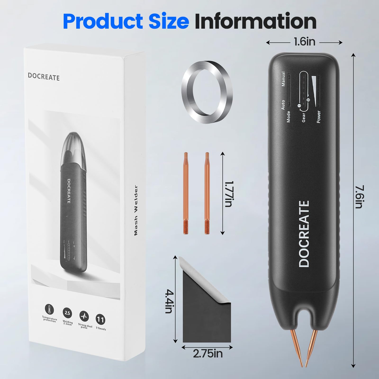 Soudeuse à points portative avec batterie, 99 vitesses réglables, affichage LED pour packs d'accus DIY
