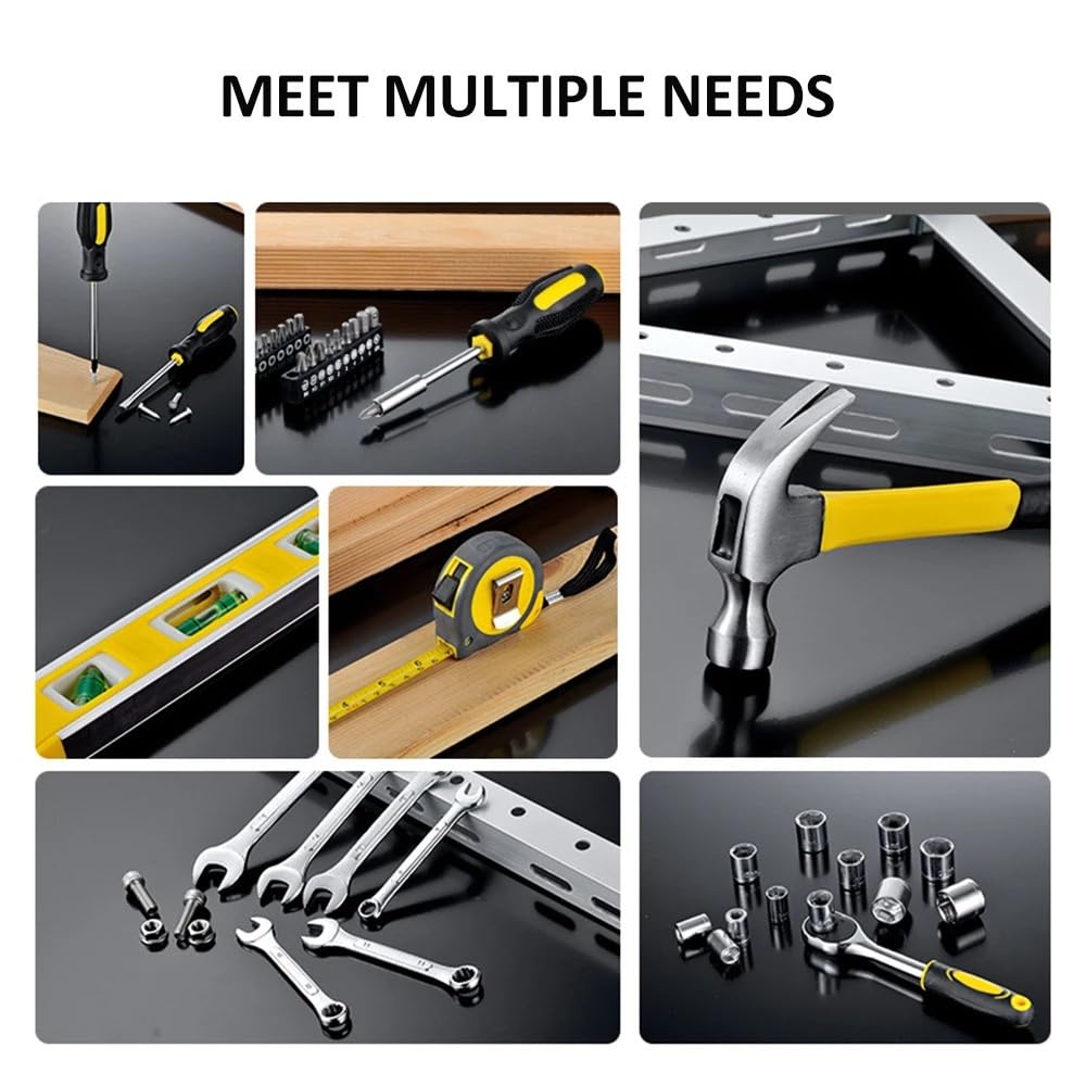 Boîtes à outils Ensemble d'outils à main de 108 pièces pour la réparation maison et voiture, avec boîte outils en plastique, mallette rangement, Kit ménagers