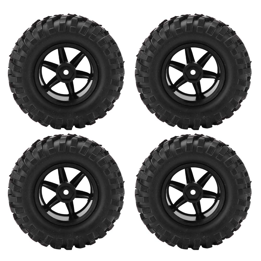 KIMISS 1 10 Rc Truck Wheels 12Mm Hex Slash 4X4 Pneumatici Gomma Plastica 4Pcs 6 Fori Pneumatici per Ruote Pneumatici in Gomma con Mozzi per 1 10 Scala Rc Crawler off Road Truck