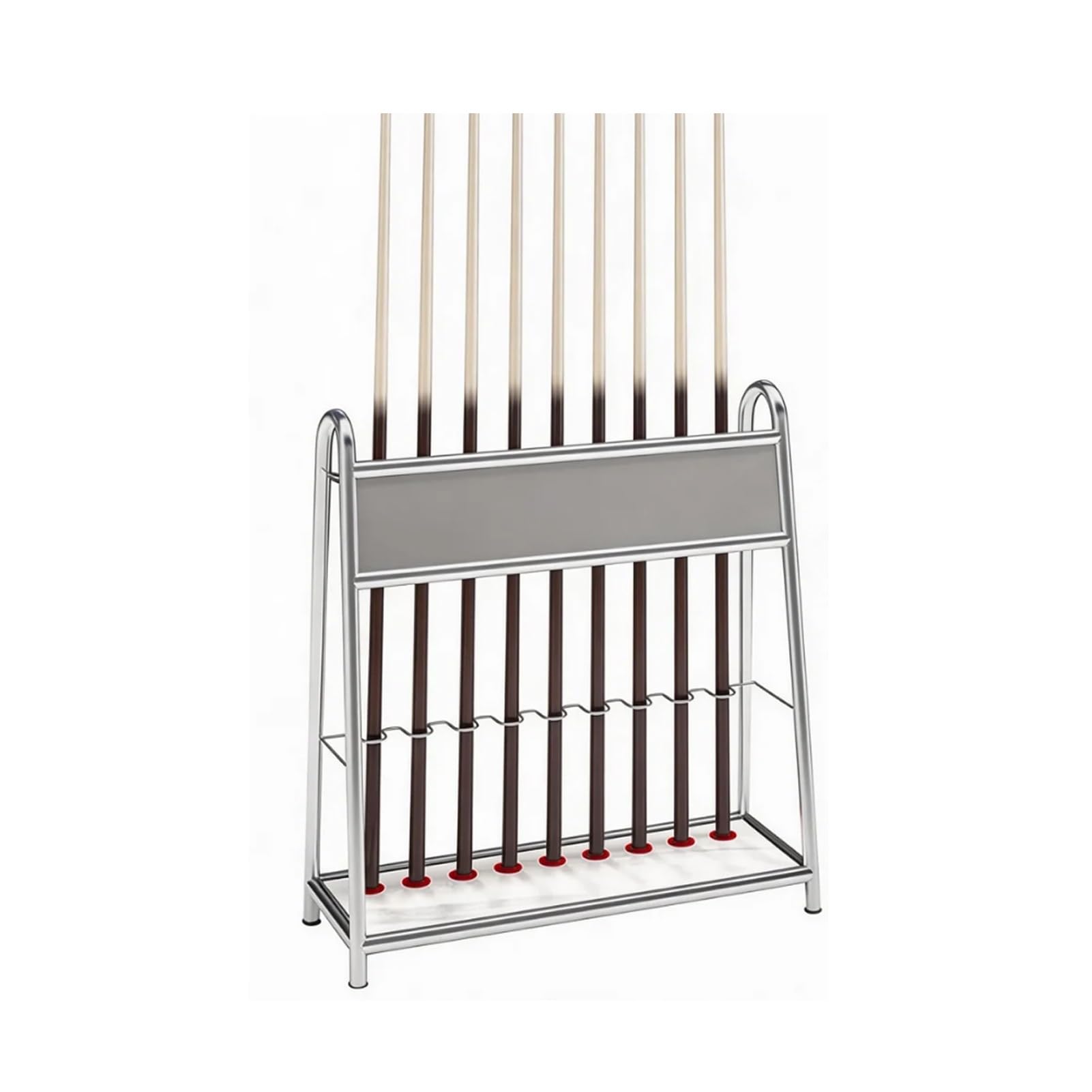 ZFUCMAYL Billiards Pool Stick Holder,Display Floor Cue Storage,Billiard Racks,with Stabilizing Holes,Space Saving(Silver)