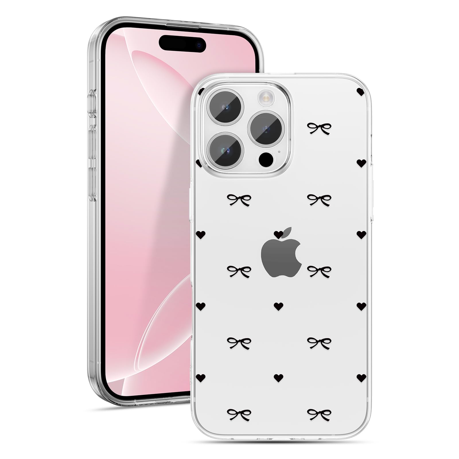 ZTOFERA Klare Hülle mit Schleife für iPhone 16 Series