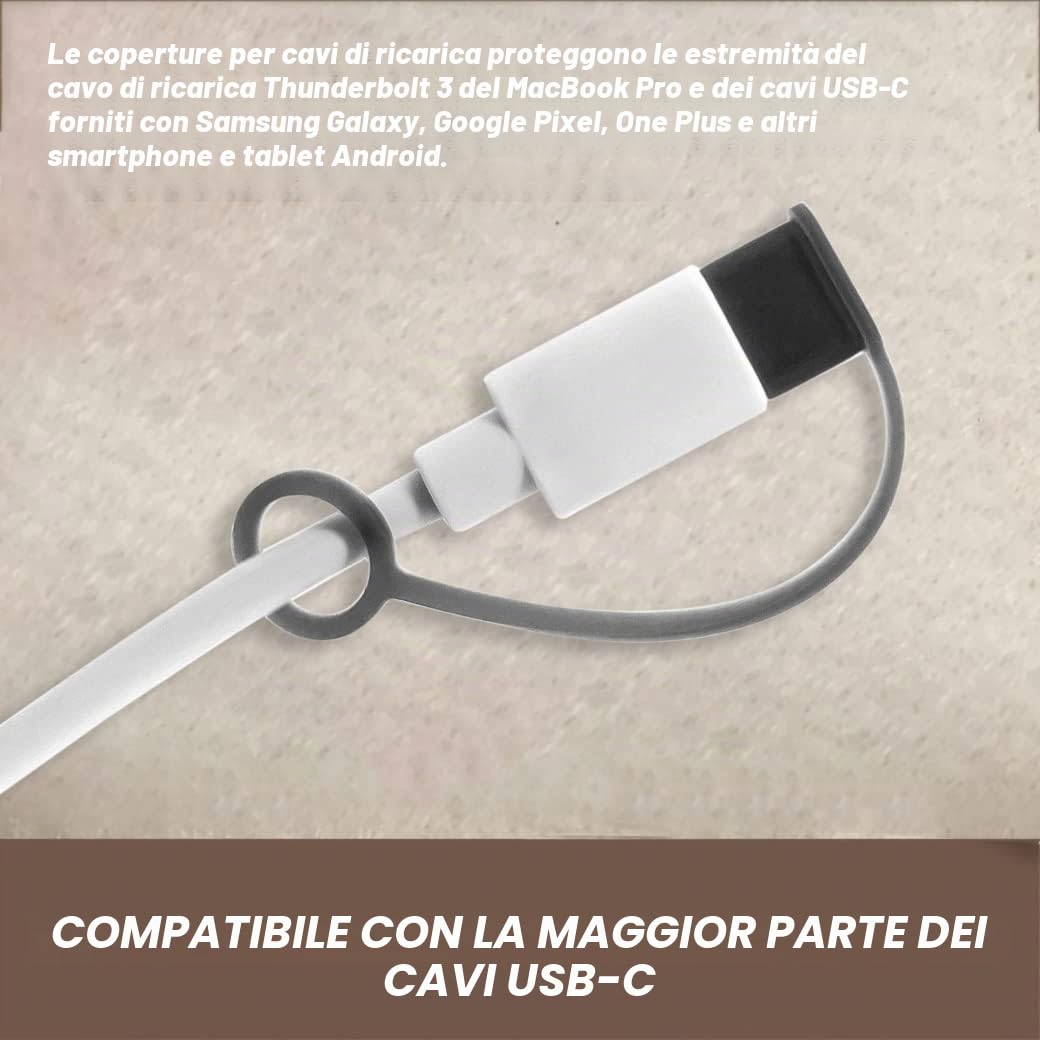5 pezzi di copertura del cavo USB C + 5 porte USB di protezione + 5 tappi antipolvere USB C + 5 protezioni antipolvere per jack per cuffie da 3,5 mm, tappi antipolvere in silicone per dispositivi