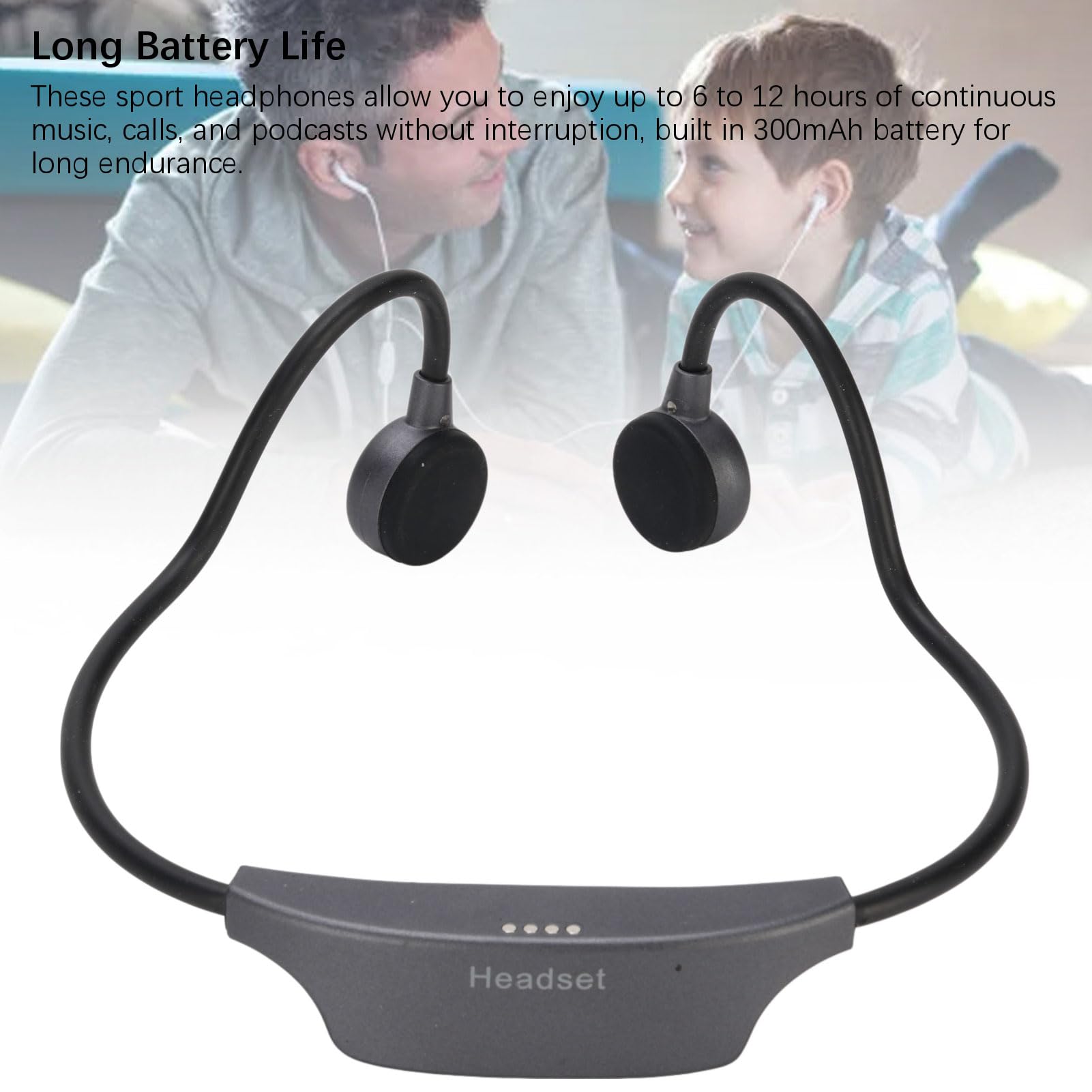 Cryfokt Bluetooth Bone Conduction Headphones, Ergonomic and Waterproof