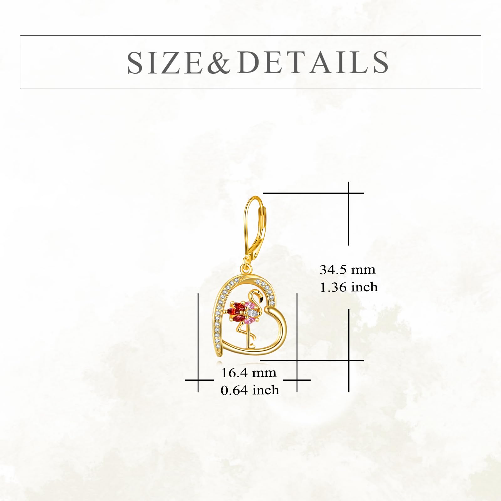 AXELUNA Lindos pendientes de flamenco rosa para mujer S925 plata esterlina corazón flamenco gota joyería regalos para amantes esposa, Plata de ley